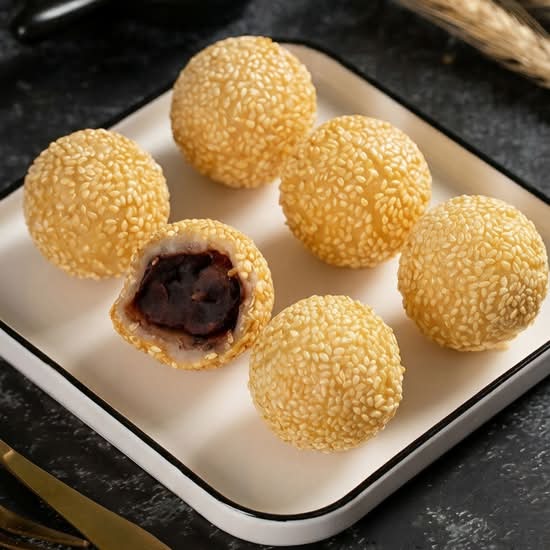 Sesame Balls with Red Bean Pastel(6pcs) 红豆沙芝麻球